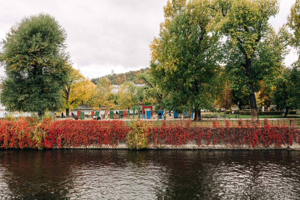 Prague with Kids - Playground at Zofin in autumn